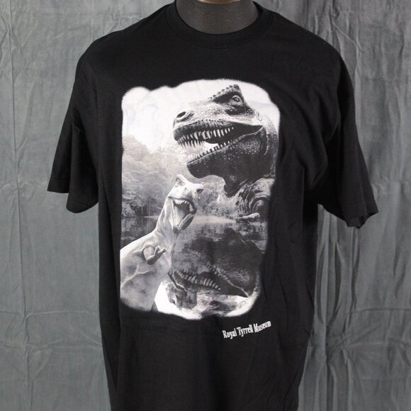 Retro Graphic T-shirt - T-rex Royal Tyrell Museum Big Graphic - Mens Extra-Large - Picture 1 of 7